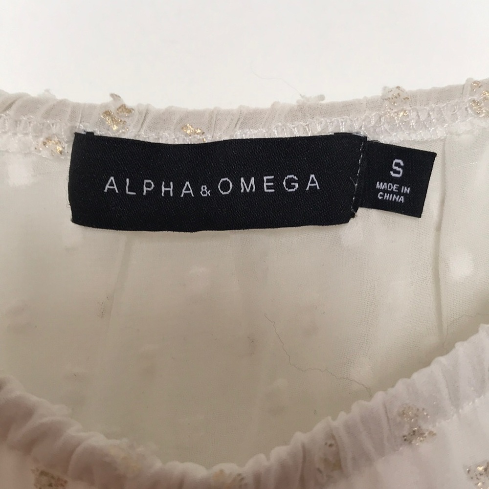 Alpha & Omega Smocked Blouse - Picture 5 of 7